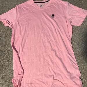 Beverly Hills Polo Club Men's Pink V-Neck T-Shirt XL